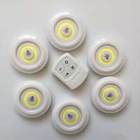 COB LED Puck Lights with Remote Control Wireless Night Lights Kitchen Under Cabinet Lighting with stick